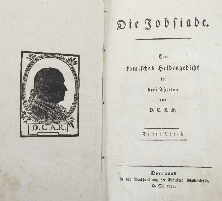 Kortum, Karl Arnold Die Jobsiade, Ein römisches Heldengedicht in drei Theilen, Gebrüder - Image 4 of 4