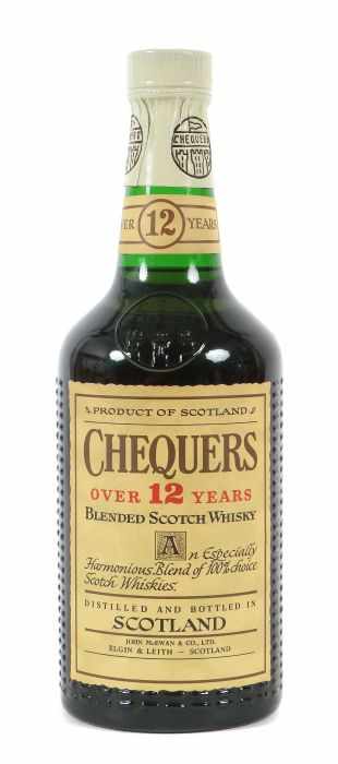 Chequers 1970er Jahre, Blended Scotch Whisky, John McEwan & Co. Ltd., over 12 years, 43% vol., 0,