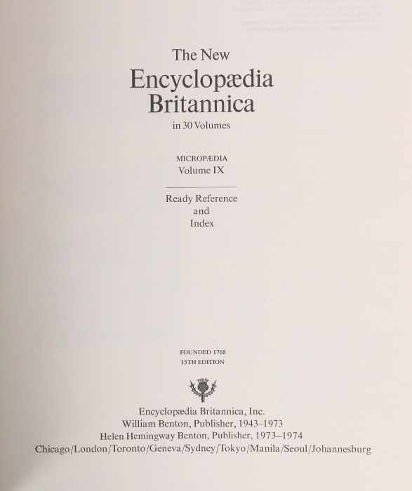 Encyclopaedia Britannica Chicago/London, Benton, 15th edition, 28 Bde. auf englisch, Micropaedia - Image 5 of 5
