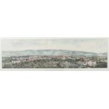 Grafiker des 19./20. Jh. "Panorama von Stuttgart", colorierte Heliogravure, nach Stich um 1845, in