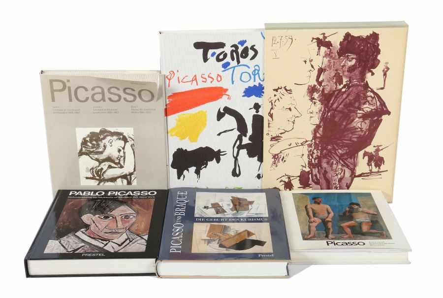 5 Bücher Pablo Picasso best. aus: Dominguin, Toros y Toreros, 1961; Bloch, Katalog des grafischen