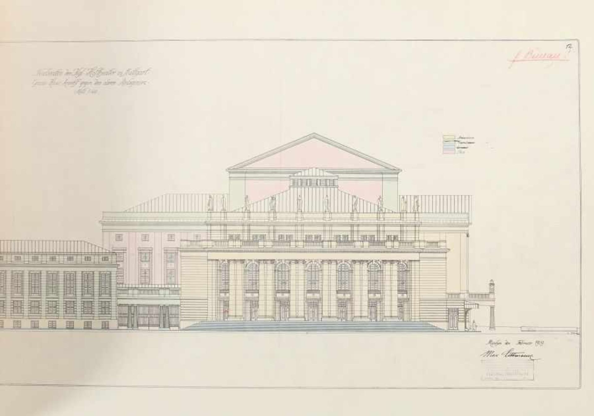 Domberger, Michael Der Neubau des Kgl. Hoftheaters in Stuttgart, Filderstadt, Domberger, 1984, mit - Bild 2 aus 3