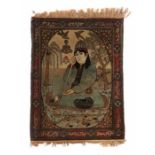 Souf Kashan Bildteppich Zentralpersien, 1. Viertel 20. Jh., Wolle auf Baumwolle, der Flor