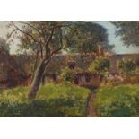 Debaene, Alphonse 1853 - 1928, französischer Maler. "Haus in der Normandie", Blick auf die Fassade