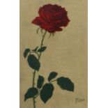 Lang, Fritz Stuttgart 1877 - 1961 ebdenda, deutscher Maler und Holzschneider. "Rote Rose", vor