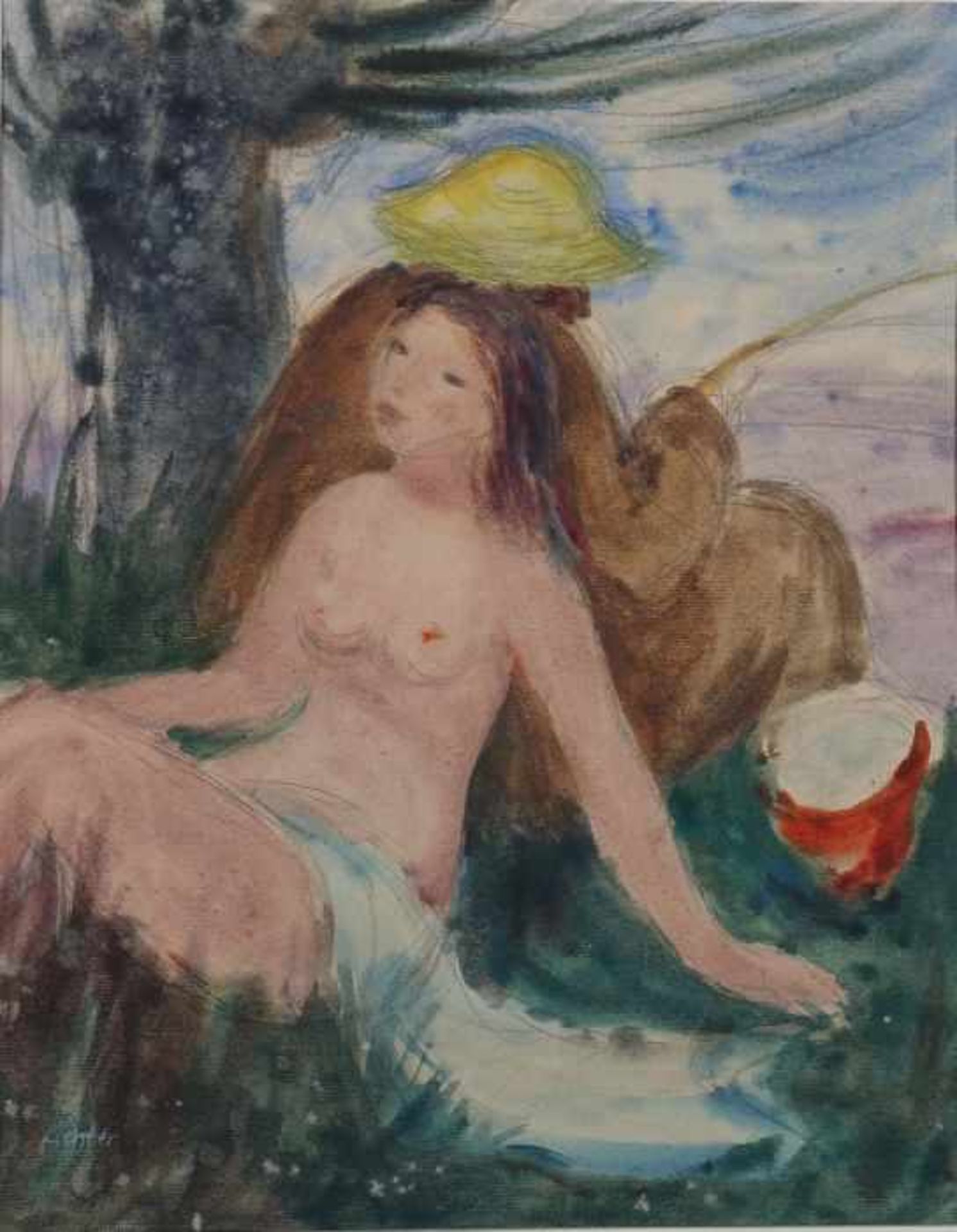 Lichter, Alfred 1917 - 2012, deutscher Maler und Bildhauer. 4x "Damen", 1x "Frauenakt sitzend", - Bild 4 aus 6