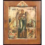 JOHANNES DER TÄUFERNordrussische Ikone, 2. Hälfte 19.Jh. 31,3x26,5cm Mit Expertise und