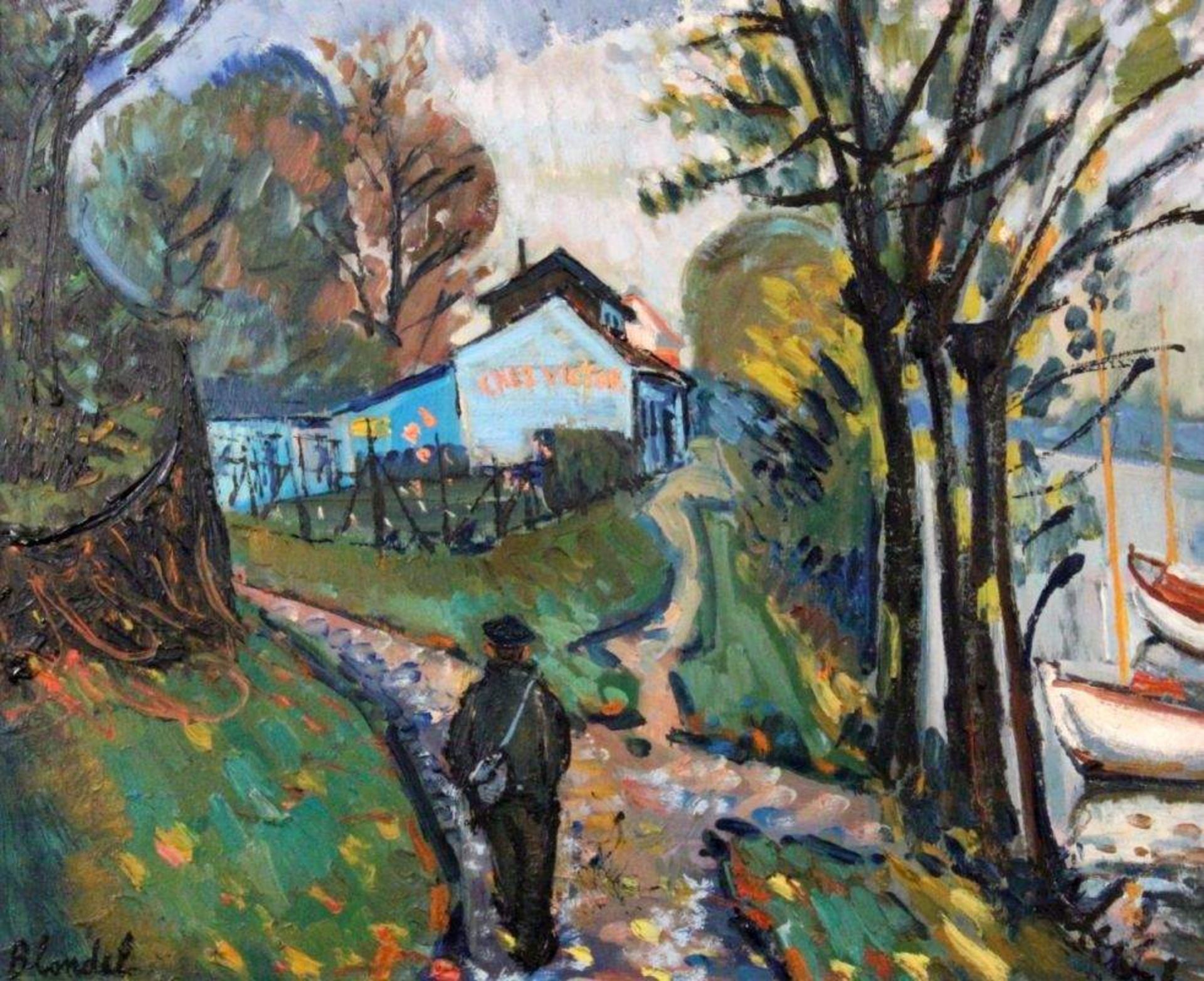 BLONDEL, ANDRÉ (Chaye-Sasza Blonder)Chortkiv 1909 - 1949 Paris Landschaft am Canal du Midi mit