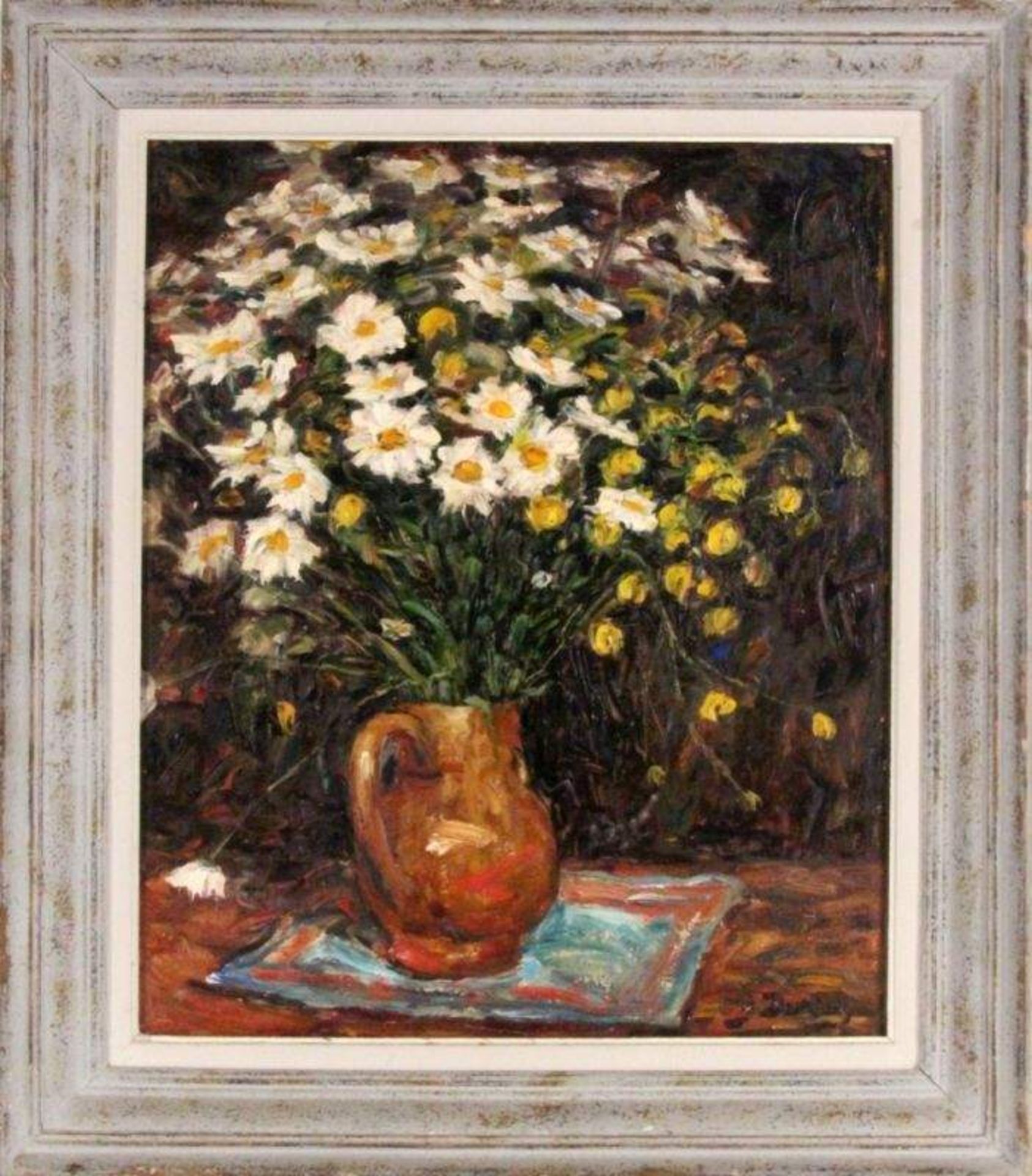 DURIEZ, JULESFrankreich 1900 - 1993 Blumen in der Vase. Öl/Holz, signiert. 65x54cm DURIEZ,
