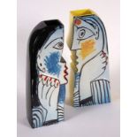 ZWEI PICASSO VASENArtis Orbis Goebel Aus der Marina Picasso Collection. Porzellan mit farbigen
