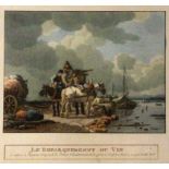 KOBELL, WILHELM VONMünchen 1766 - 1853 "Le Deparquement du Vin" (Originaltitel). Kolorierte