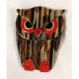 LEA STEIN BROSCHE "EULE"Gemarkt. 6x5cm A LEA STEIN BROOCH ''EULE'' (OWL)Hallmarked, 6x5cm.