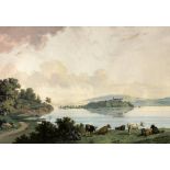 KUNTZ, CARL Mannheim 1770 - 1830 Karlsruhe Insel Mainau im Bodensee. Gouache, signiert und dat.: