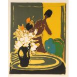 DEFOSSEZ, ALFRED Paris 1932 Femme au bouquet. Farblitho, handsigniert. 49x38cm, Ra. DEFOSSEZ, ALFRED
