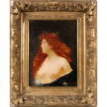 ASTI, ANGELO Paris 1847 - 1903 Gorbio / Menton Halbakt einer jungen Frau mit langen roten Haaren.