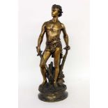 GAUDEZ, ADRIEN-ÉTIENNE Lyon 1845 - 1902 Neuilly-sur-Seine "Devoir" (Pflicht). Patinierte Bronze