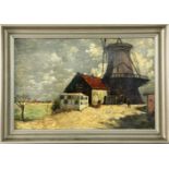 LANDSCHAFTMALER 20.Jh. Windmühle. Öl/Karton, 40x61cm, Ra. A LANDSCAPE PAINTER 20th century Windmill.