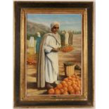 MOMOEAU Frankreich, 20.Jh. Orangenhändler in Kabylie (Algerien). Öl/Lwd., Karton. Signiert und auf