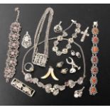 LOT VON 15 TEILEN TRACHTENSCHMUCK meist Silber