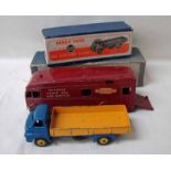 Dinky Toys, 581, British Railways Horse Box, maroon boxed, and Dinky Toys, 522, Big Bedford Lorry,