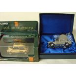 Corgi Millennium Collection 07105 Land Rover, in chrome, mint and boxed with sleeve and numbered