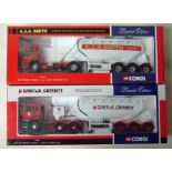 Corgi 74903 ERF EC Powder Tanker, Castle Cement Ltd and 74902 ERF Powder Tanker A.J.A Smith