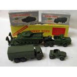 Dinky Toys, 660, Thornycroft Mighty Antar Tank Transporter, boxed with boxed 651 Centurion Tank,