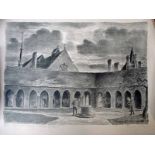 Edward Ardizzone (1900-1979), Charterhouse School - Scholars Court, lithograph, pencil signed and