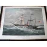 After T G Dutton, engraved by E Duncan, The Clipper Ship Yorkshire 1100 Tons, coloured print, also