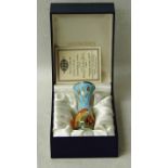 A miniature Moorcroft cornfield vase, limited edition 21/75, in box with certificate, 8cm high