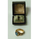 An 18ct gold and enamel mourning ring, London 1886, 8.7gm