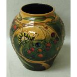 A Moorcroft Hartgring bulbous vase, initialled J.B.M, in box, 21cm high