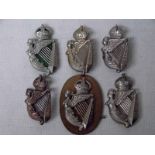 Selection of six Senior NCO's Silver Sleeve Badges - 5th Royal Irish Lancers or 8th Kings Royal