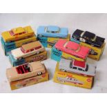 Five boxed Corgi and two boxed Dinky diecast vehicles, Corgi: Plymouth Station Wagon 219; two