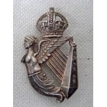 5th Royal Irish Lancers Senior NCO's Hallmarked silver Sleeve Badge. Hallmarked silver sleeve badge,