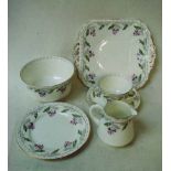 A Rare Shelley 1930's forty piece tea service for twelve places, decorated in a Vetch/Sweet Pea