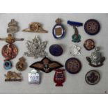 Selection of twenty Sweetheart and Mufti Badges including 173 Canadian Highlanders, 92nd Battalion