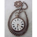 A mid 19th century silver pair cased pocket watch by Josh Osborne, Longton, fusee movement number