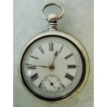 A mid 19th century silver pair cased pocket watch by Scott and Son Kendal, fusee movement 53503, 4cm