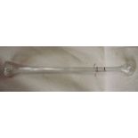 An early 20th century blown, drawn and moulded glass Yard of Ale glass, 91cm long