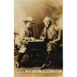 PHOTO CARD OF "PAWNEE BILL" and "BUFFALO BILL," matted and framed. 5" x 3 1/4" Condition: Good