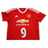 Manchester United shirt personally signed by star striker Anthony Martial