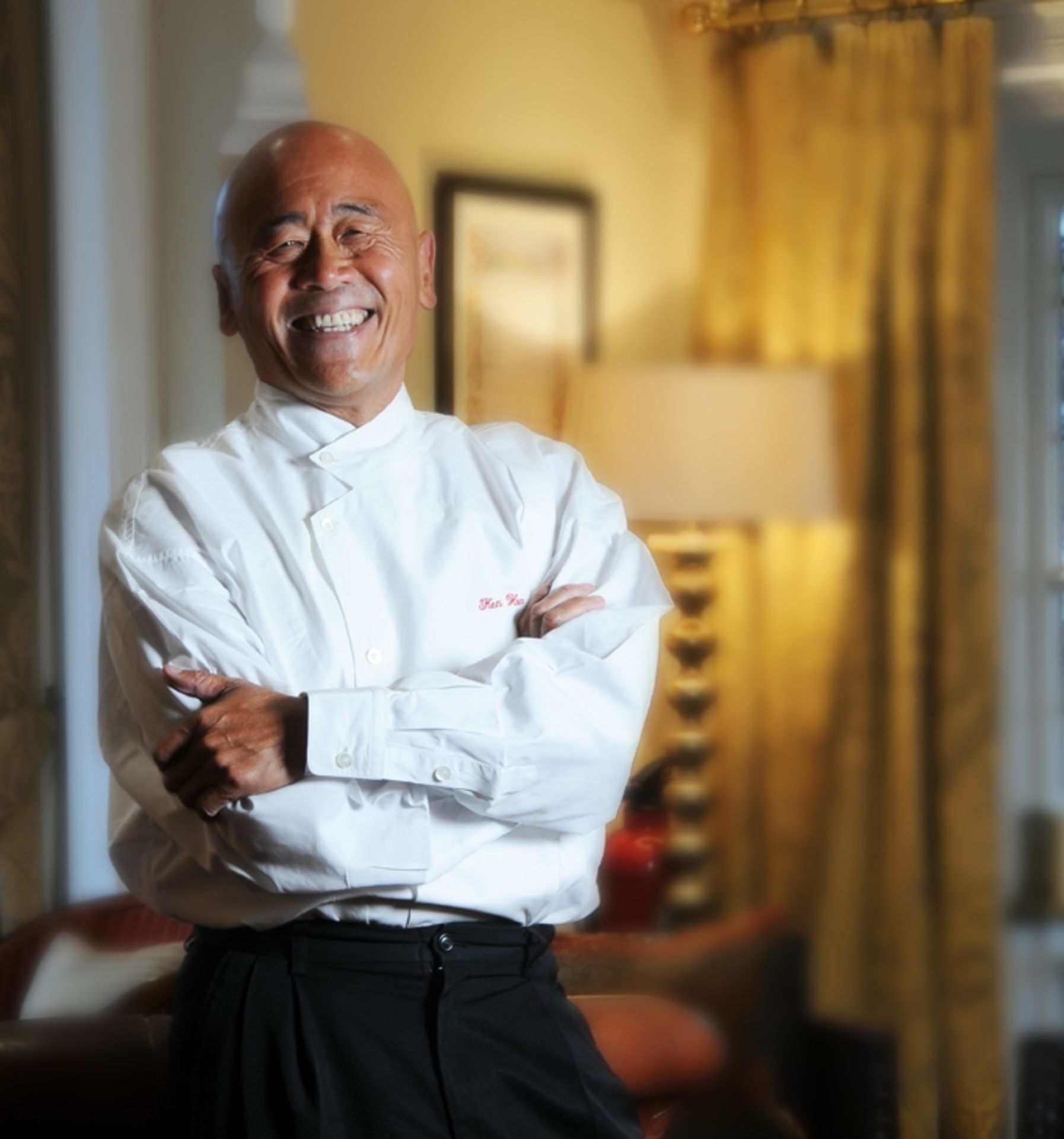 Own Chef Ken Hom OBE own celebrity chef white jacket