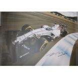 Formula One driver Valtteri Bottas signed poster