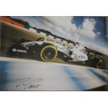 Formula One driver Felipe Massa signed poster