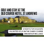 Five-night stay and unlimited golf at the world famous Old Course Hotel in St Andrews