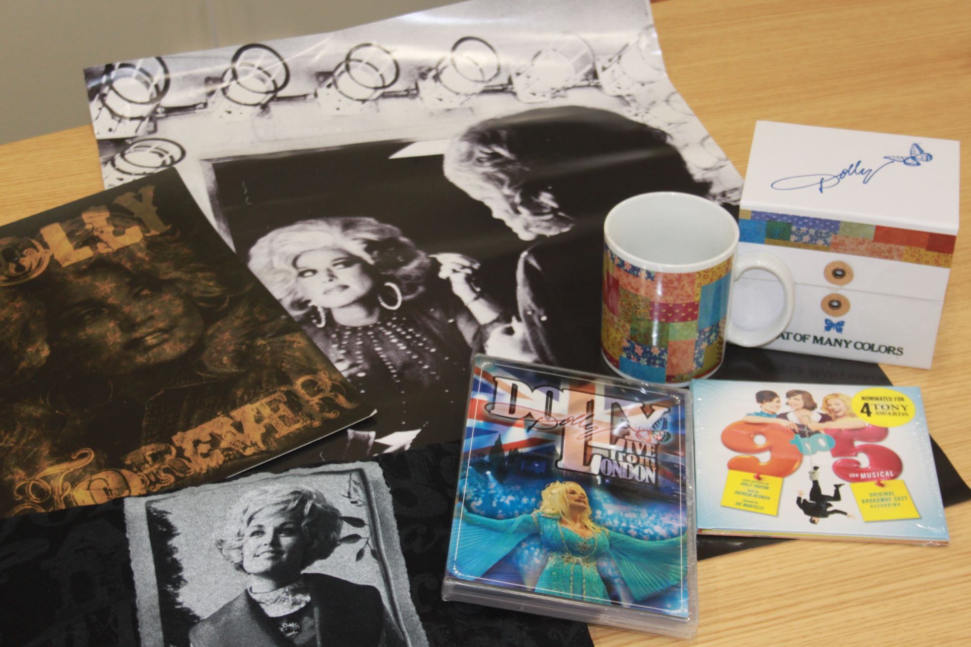 A host of Dolly Parton memorabilia personally donated by the legendary singer-songwriter