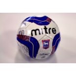 Football signed by the Ipswich Town squad