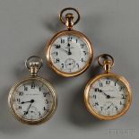 Three Hamilton "940" Open-face Watches, Lancaster, Pennsylvania, all with enamel double-sunk