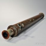 3-inch Alvan Clark & Sons Telescope Tube Assembly, Cambridge, Massachusetts, brass 40-in. main